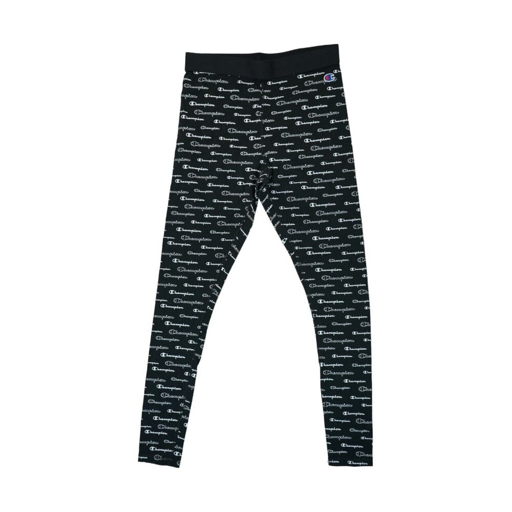 Champion Women's Authentic Print Leggings All‎ Over Print Size Medium Black